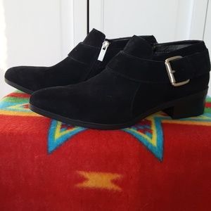 Bella Vita Black Suede (Leather) Booties